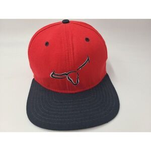 Vintage Longhorns New Era Pro Model Snapback Hat Cap Wool Baseball Men Red Black